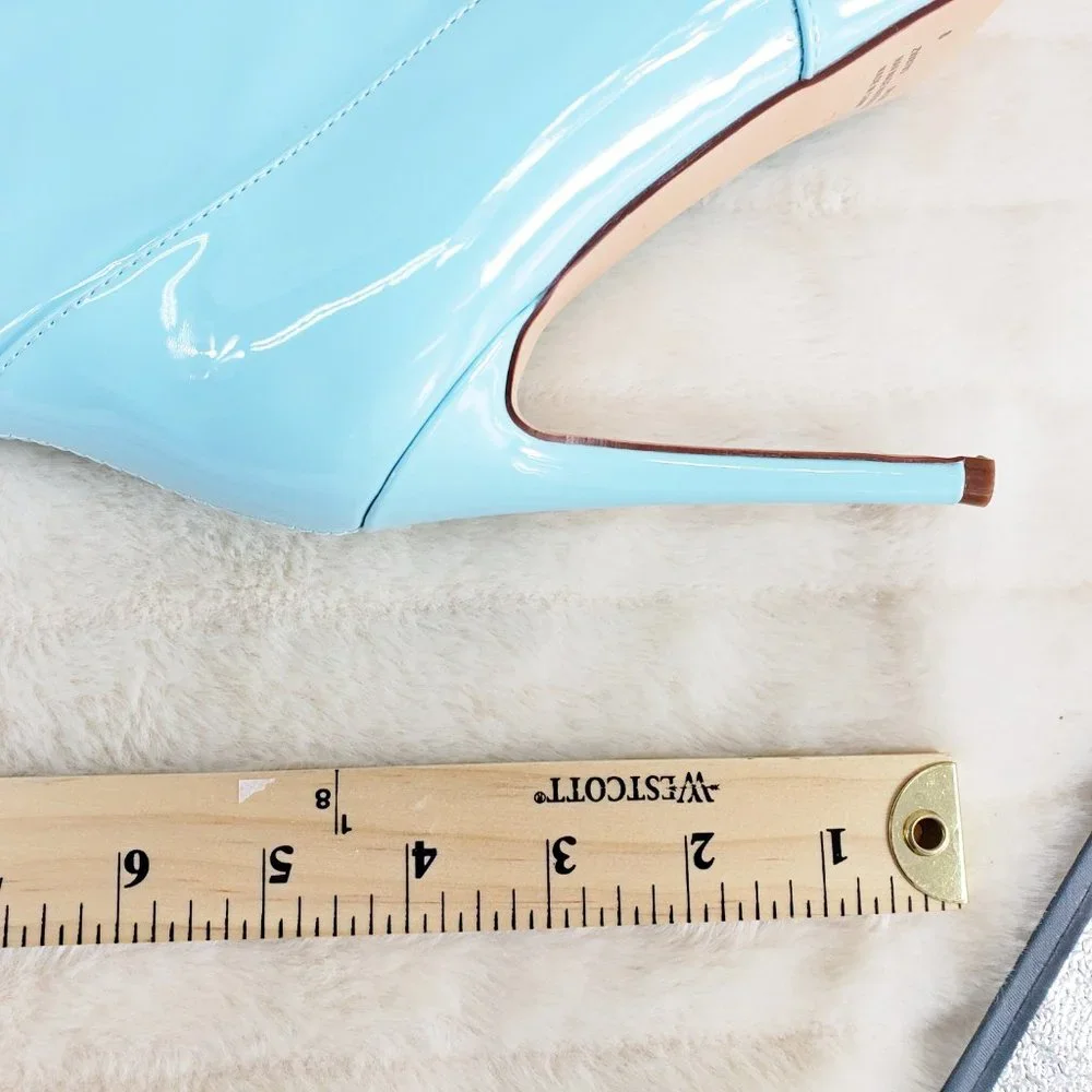 Cape Robbin Patent Over-the-Knee Boots in Light Blue